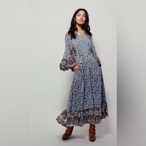Free People All Mixed-Up Printed Prairie Laced Up
